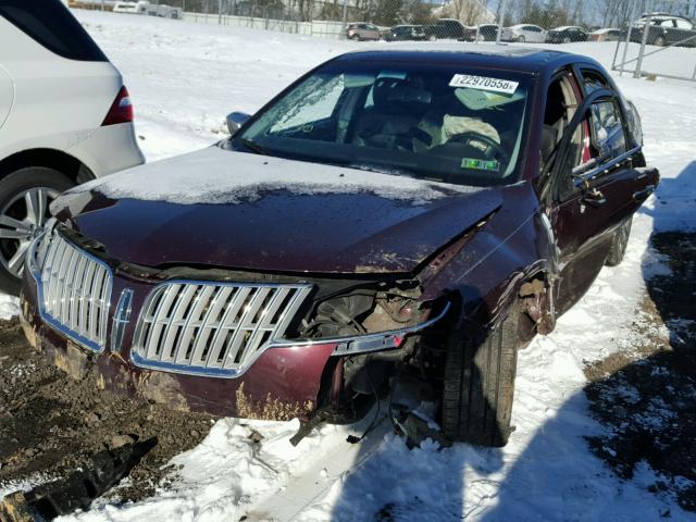 3LNHL2GC2BR770947 - 2011 LINCOLN MKZ BURGUNDY photo 2