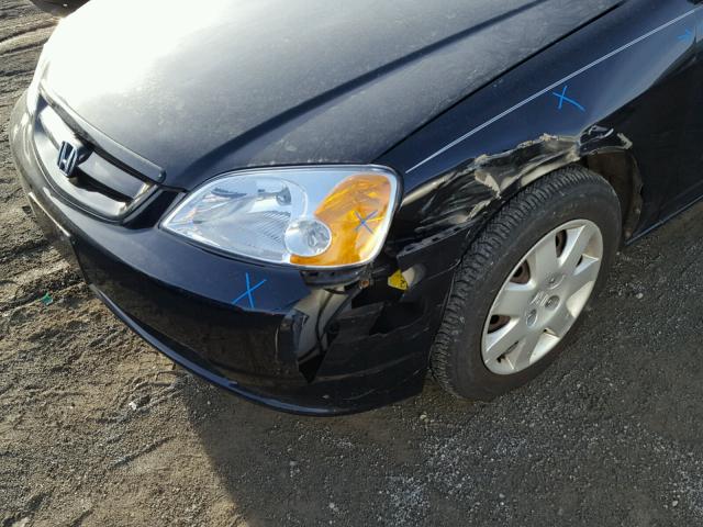 1HGEM22052L033792 - 2002 HONDA CIVIC EX შავი ფოტო 9