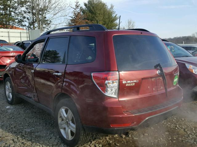 JF2SH63619H769529 - 2009 SUBARU FORESTER 2 RED photo 3