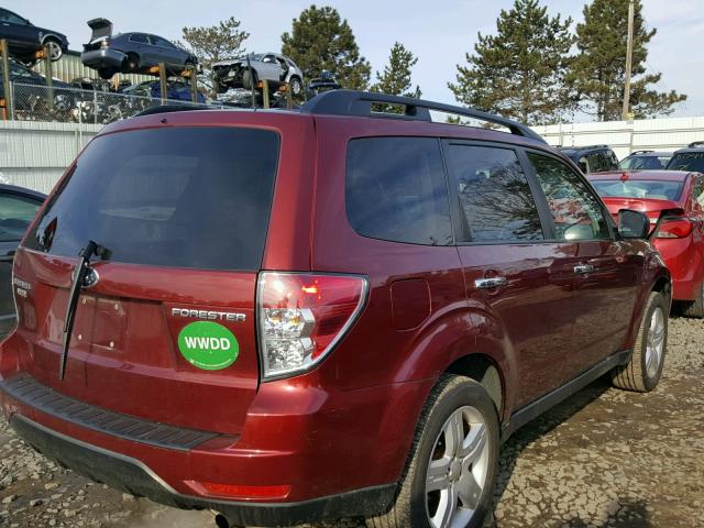 JF2SH63619H769529 - 2009 SUBARU FORESTER 2 RED photo 4