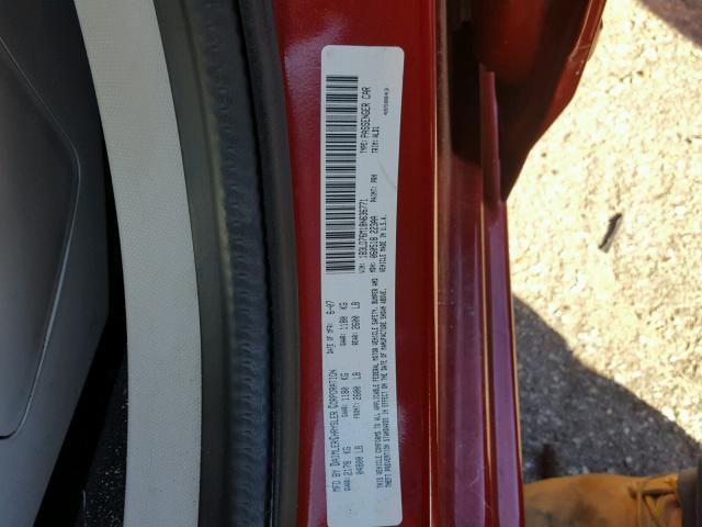 1B3LD76M18N636771 - 2008 DODGE AVENGER R/ RED photo 10