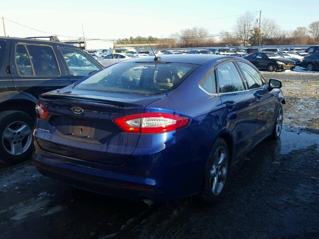 3FA6P0G7XGR236924 - 2016 FORD FUSION S BLUE photo 4