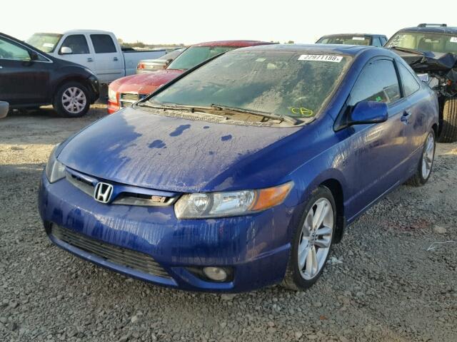 2HGFG21538H706691 - 2008 HONDA CIVIC SI BLUE photo 2