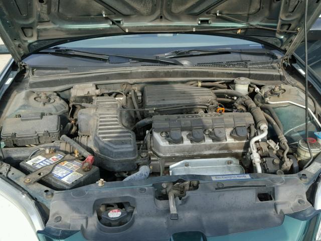 1HGEM22512L079745 - 2002 HONDA CIVIC LX GREEN photo 7