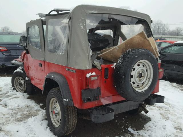 2J4FY19E2LJ528987 - 1990 JEEP WRANGLER / RED photo 3