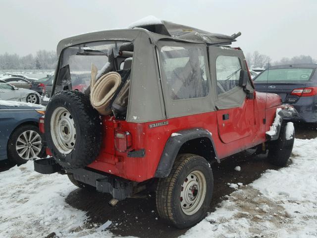 2J4FY19E2LJ528987 - 1990 JEEP WRANGLER / RED photo 4