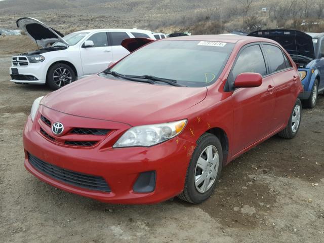 2T1BU4EE4BC562419 - 2011 TOYOTA COROLLA BA RED photo 2