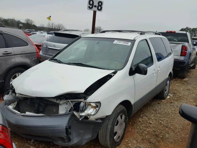 4T3ZF19C42U501660 - 2002 TOYOTA SIENNA CE WHITE photo 2