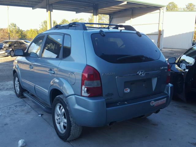 KM8JN12D68U758615 - 2008 HYUNDAI TUCSON SE BLUE photo 3