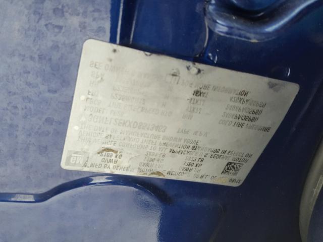 3GNFL2EKXDS513463 - 2013 CHEVROLET CAPTIVA LS 蓝色 照片 10