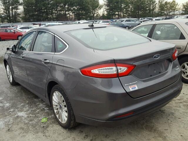 3FA6P0LU1DR223308 - 2013 FORD FUSION SE GRAY photo 3