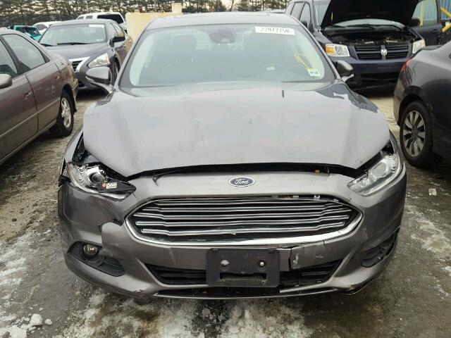 3FA6P0LU1DR223308 - 2013 FORD FUSION SE GRAY photo 9