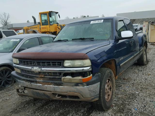 2GCEK19T4X1277249 - 1999 CHEVROLET SILVERADO BLUE photo 2