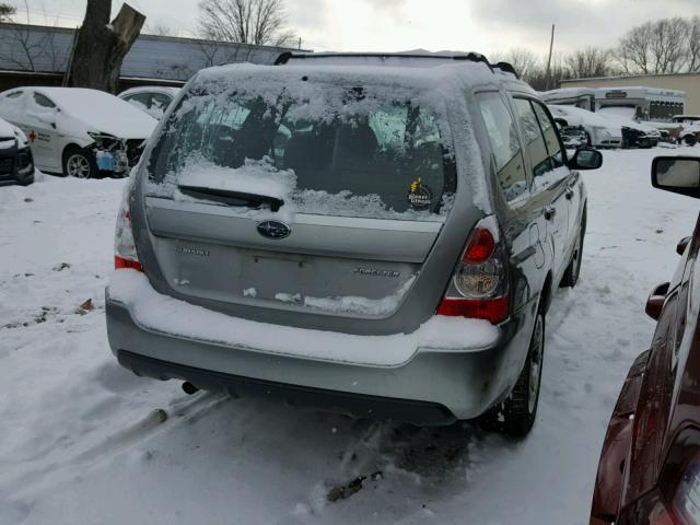 JF1SG63647H731698 - 2007 SUBARU FORESTER 2 GRAY photo 4