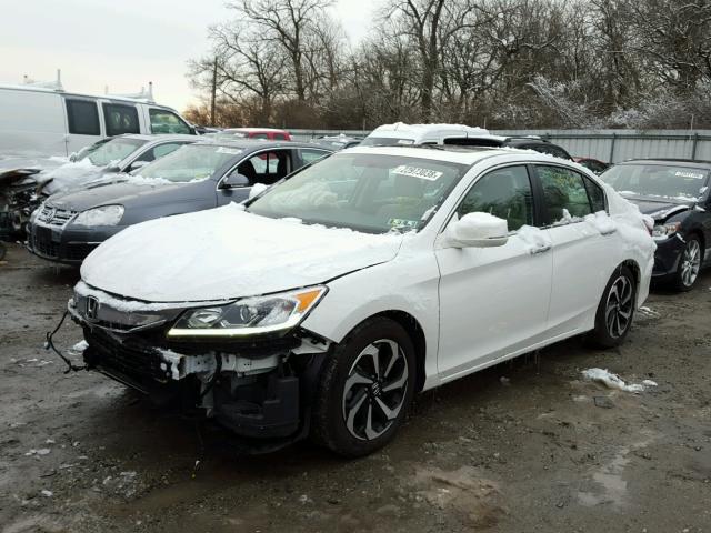 1HGCR2F78GA235402 - 2016 HONDA ACCORD EX WHITE photo 2