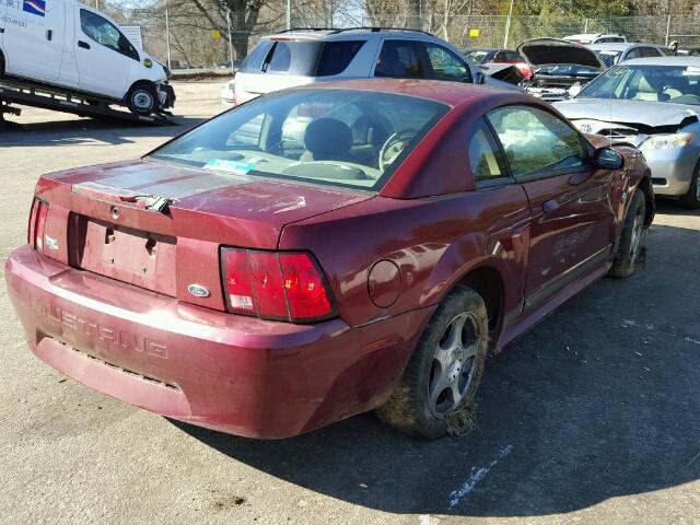 1FAFP40454F122653 - 2004 FORD MUSTANG BURGUNDY photo 4