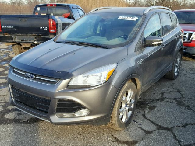 1FMCU0JX2EUE08248 - 2014 FORD ESCAPE TIT GRAY photo 2