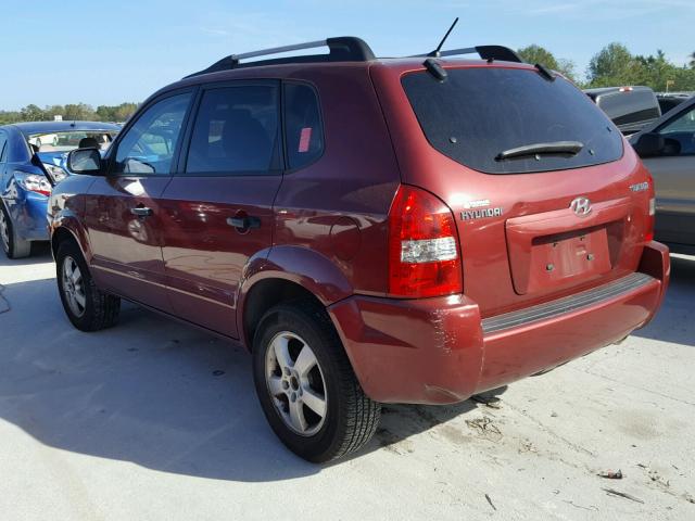 KM8JM12B57U497008 - 2007 HYUNDAI TUCSON GLS RED photo 3