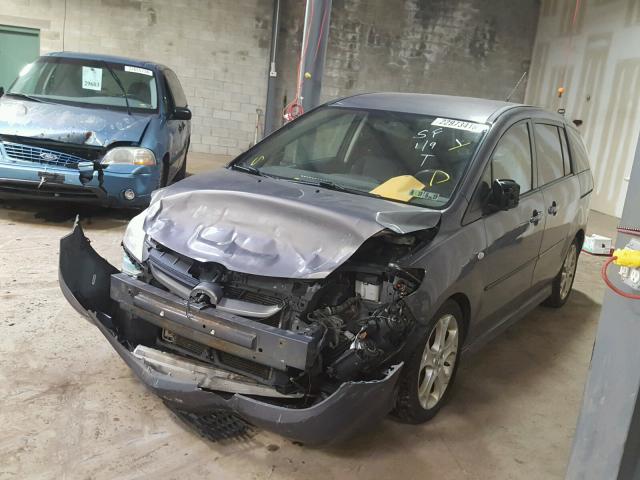 JM1CR29L080311533 - 2008 MAZDA 5 GRAY photo 2