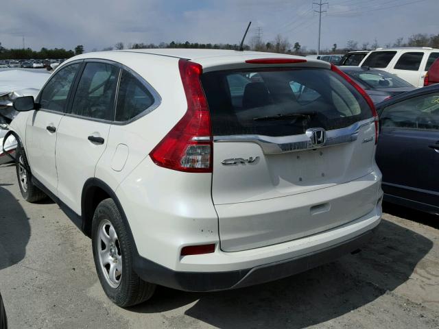 5J6RM4H30FL021479 - 2015 HONDA CR-V LX WHITE photo 3