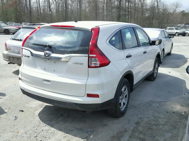 5J6RM4H30FL021479 - 2015 HONDA CR-V LX WHITE photo 4