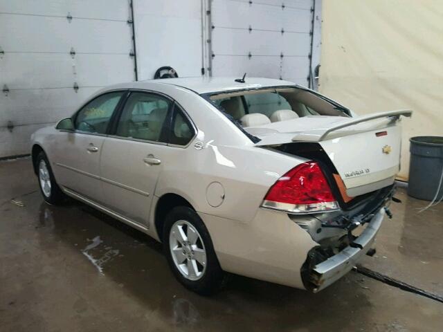 2G1WT58K089238042 - 2008 CHEVROLET IMPALA LT TAN photo 3