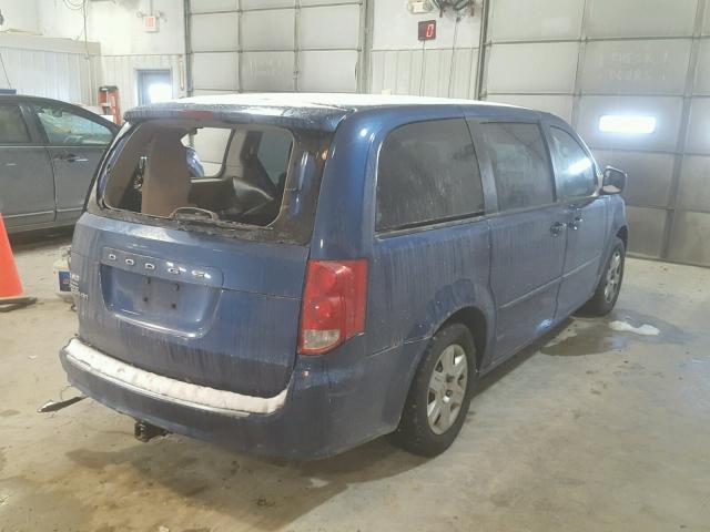 2D4RN4DG4BR683050 - 2011 DODGE GRAND CARA BLUE photo 4