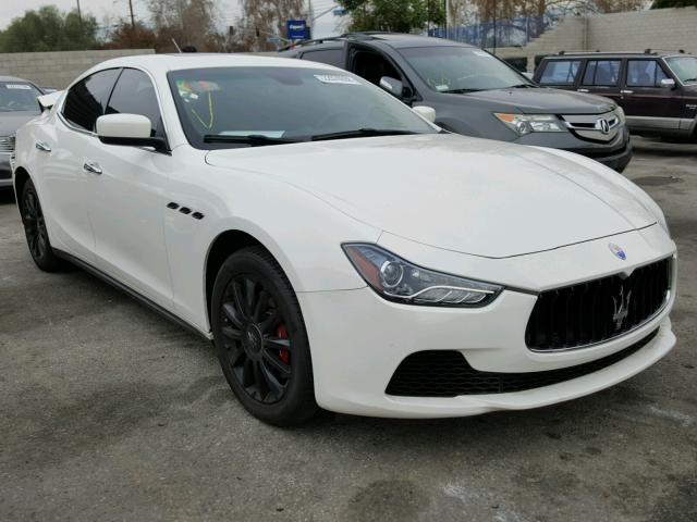 ZAM57XSA0E1091543 - 2014 MASERATI GHIBLI WHITE photo 1