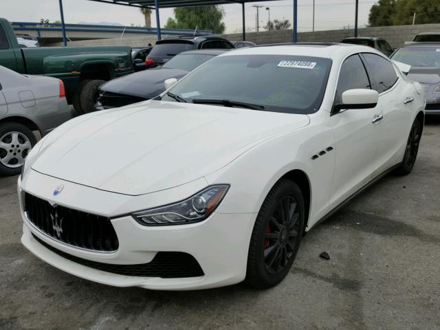 ZAM57XSA0E1091543 - 2014 MASERATI GHIBLI WHITE photo 2