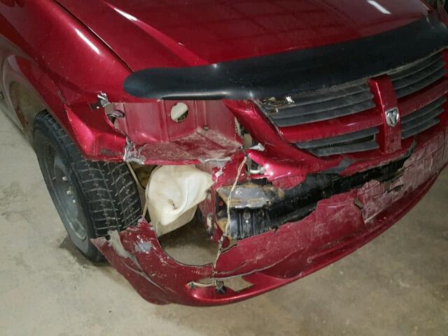 1D4GP24R57B132493 - 2007 DODGE GRAND CARA RED photo 9