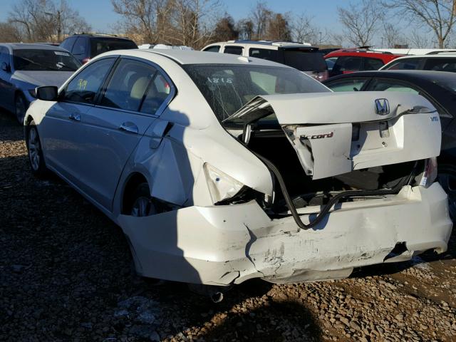 1HGCP36869A031818 - 2009 HONDA ACCORD EXL WHITE photo 3