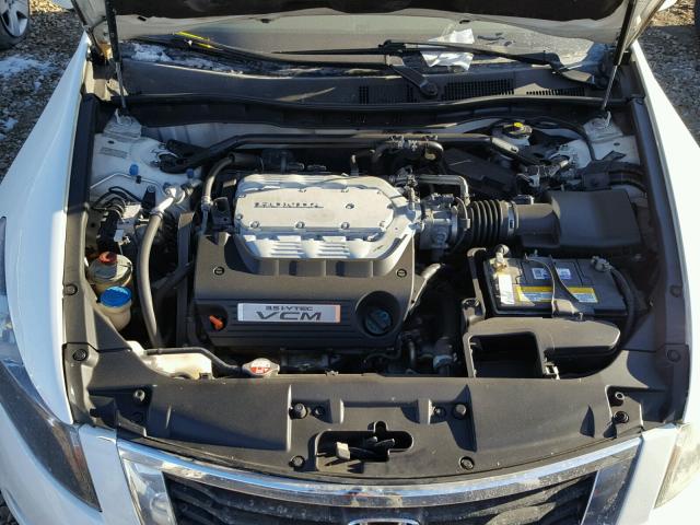 1HGCP36869A031818 - 2009 HONDA ACCORD EXL WHITE photo 7