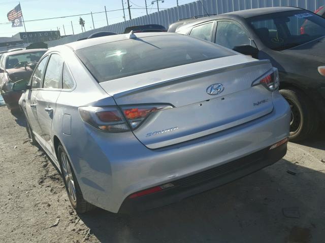 KMHE24L36HA063540 - 2017 HYUNDAI SONATA HYB SILVER photo 3