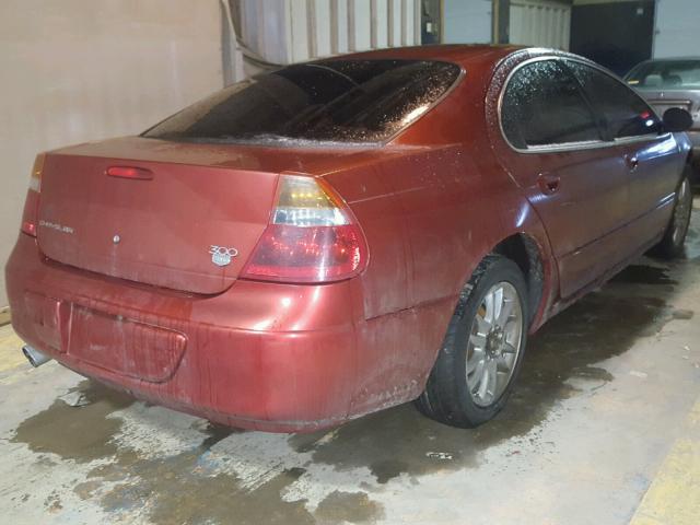 2C3AE66G82H142600 - 2002 CHRYSLER 300M RED photo 4