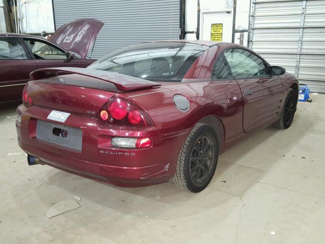 4A3AC44G5YE039172 - 2000 MITSUBISHI ECLIPSE GS RED photo 4