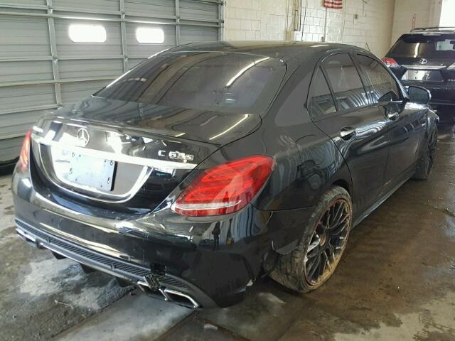 55SWF8HB2FU079502 - 2015 MERCEDES-BENZ C 63 AMG-S BLACK photo 4