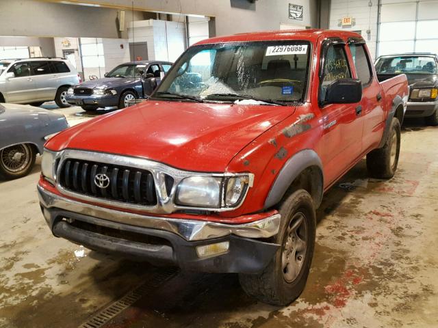 5TEHN72N23Z191026 - 2003 TOYOTA TACOMA DOU RED photo 2