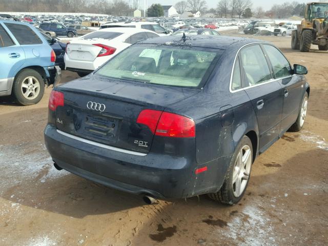 WAUDF78E38A073858 - 2008 AUDI A4 2.0T QU BLACK photo 4