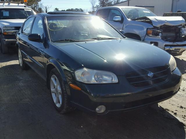 JN1CA31D41T614498 - 2001 NISSAN MAXIMA GXE GREEN photo 1