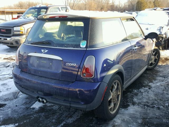 WMWRE33515TG96987 - 2005 MINI COOPER S BLUE photo 4