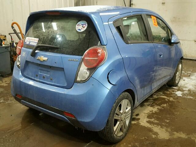 KL8CD6S98FC740881 - 2015 CHEVROLET SPARK 1LT BLUE photo 4