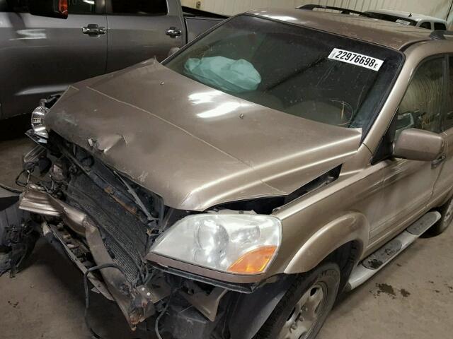 2HKYF18654H000262 - 2004 HONDA PILOT EXL GOLD photo 9