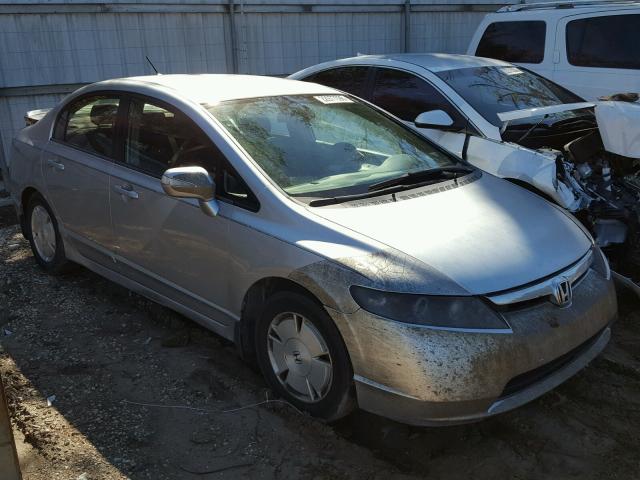 JHMFA36297S017474 - 2007 HONDA CIVIC HYBR SILVER photo 1