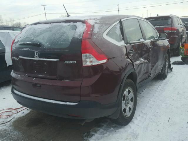 5J6RM4H33EL026710 - 2014 HONDA CR-V LX MAROON photo 4