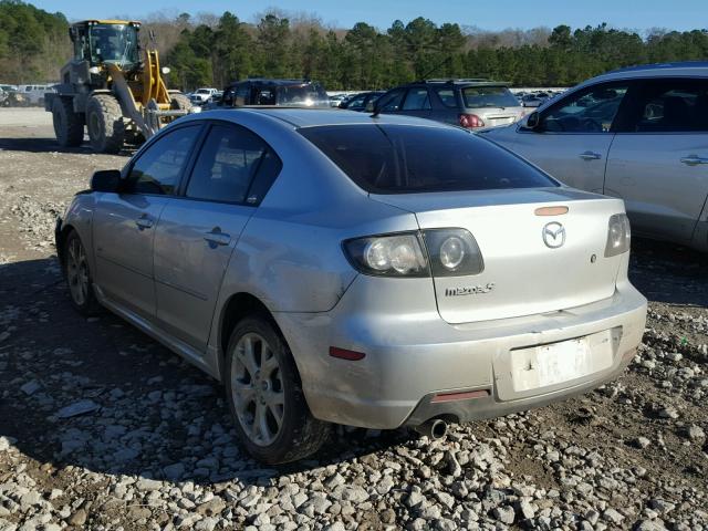 JM1BK323681849969 - 2008 MAZDA 3 S SILVER photo 3