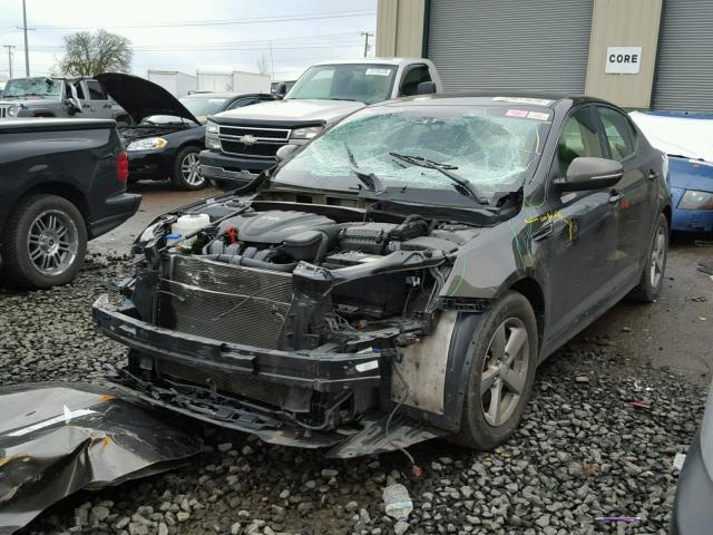 5XXGM4A78EG299040 - 2014 KIA OPTIMA LX GRAY photo 2