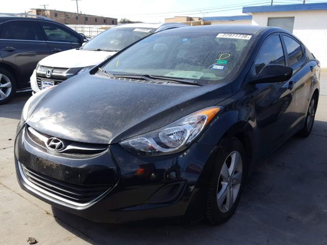 KMHDH4AE4BU172888 - 2011 HYUNDAI ELANTRA GL BLACK photo 2