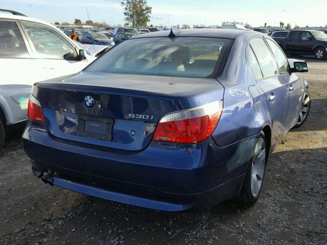 WBANE73546CM40816 - 2006 BMW 530 I BLUE photo 4