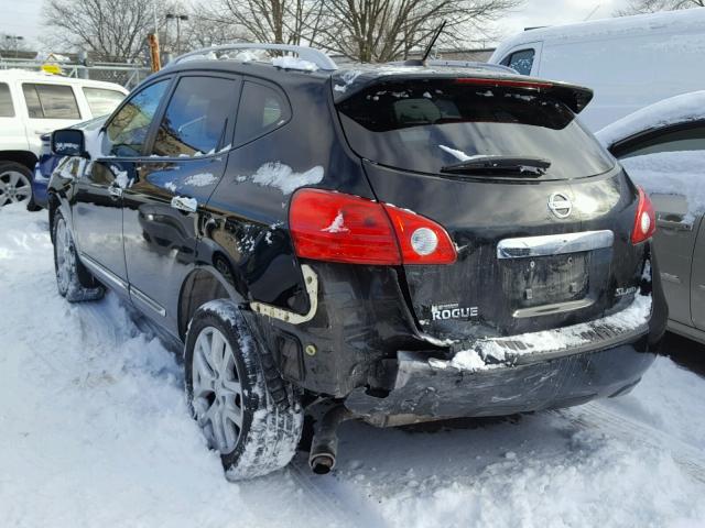 JN8AS5MV6BW674174 - 2011 NISSAN ROGUE S BLACK photo 3