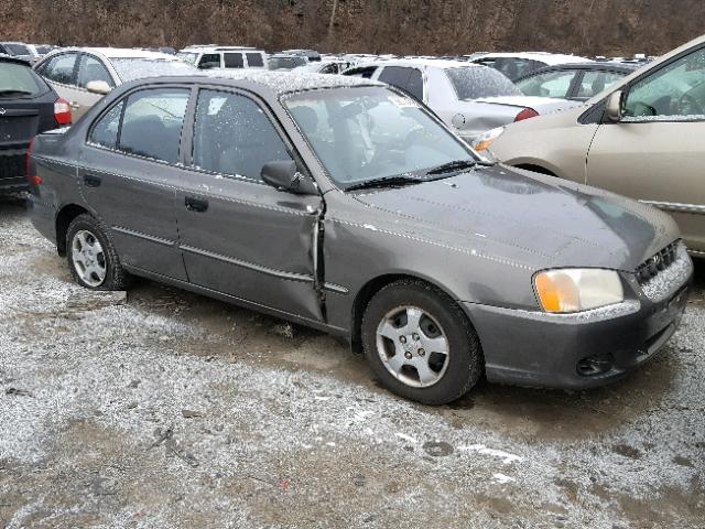 KMHCG45C81U219555 - 2001 HYUNDAI ACCENT GL TAN photo 1